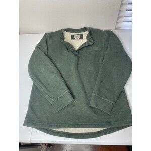 L.L.Bean Sherpa Lined Pullover Fleece Sweater Green Men’s Medium